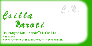 csilla maroti business card